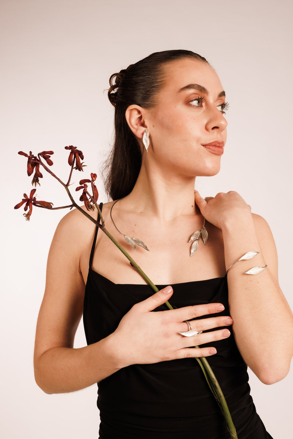 olive leaf jewelry set for women 